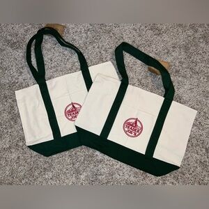 2 pcs trader joes green tote bag